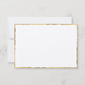 Einfache Elegance Luxe Gold Edge Wedding Dankeskarte (Rückseite)