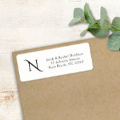 Einfache Elegance Monogram-Rücksendeadresse
