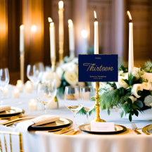 Einfache Elegance Navy Blue Gold Edge Custom