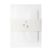Einfache Elegance Personalisiert Leaf Monogram Wed Einladungsbanderole (Vorderseite Beispiel)