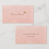 Einfache Elegance Pink Business Card Visitenkarte (Vorne/Hinten)