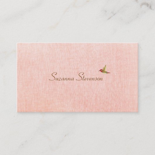 Einfache Elegance Pink Business Card Visitenkarte (Vorderseite)