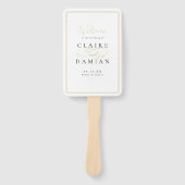 Einfache Elegance Romantisches SkriptWedding-Progr Fächer (Vorderseite)