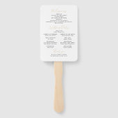 Einfache Elegance Romantisches SkriptWedding-Progr Fächer (Rückseite)
