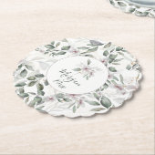 Einfache Elegance Rosa Botanische Wasserfarbe Untersetzer (angewinkelt)