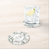 Einfache Elegance Rosa Botanische Wasserfarbe Untersetzer (Vor Ort)