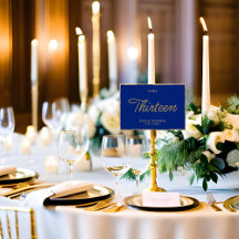 Einfache Elegance Royal Blue Gold Edge Custom