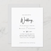 Einfache Elegance Script Moderne Budget Hochzeit (Vorne/Hinten)