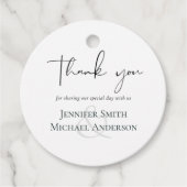 Einfache Elegance Script Moderne Gastgeschenk Hoch Geschenkanhänger (Vorderseite)