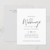 Einfache Elegance Script Moderne Hochzeit (Vorne/Hinten)