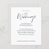Einfache Elegance Script Moderne Hochzeit (Vorne/Hinten)