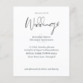 Einfache Elegance Script Moderne Hochzeit