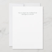 Einfache Elegance Script Moderne Hochzeit (Rückseite)