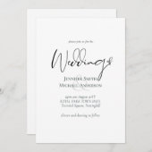 Einfache Elegance Script Moderne Hochzeit (Vorne/Hinten)