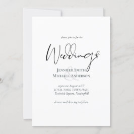 Einfache Elegance Script Moderne Hochzeit