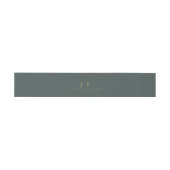 Einfache Elegance Wedding Initials Green ID1022 Einladungsbanderole (Flach)