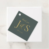 Einfache Elegance Wedding Initials Green ID1022 Geschenkanhänger (Beispiel)