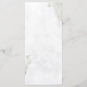 Einfache Elegance Wedding Menu Menükarte (Rückseite)