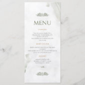 Einfache Elegance Wedding Menu Menükarte (Vorderseite)