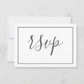Einfache Elegance Wedding RSVP Response Card Einladung (Vorderseite)