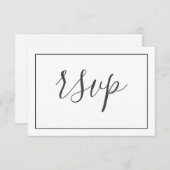 Einfache Elegance Wedding RSVP Response Card Einladung (Vorne/Hinten)