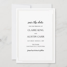 Einfache Elegance Wedding Save the Date
