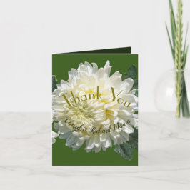 Einfache Elegance White Bloom Chrysanthemum Hochze Dankeskarte