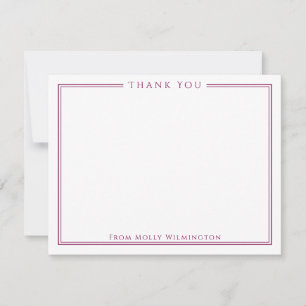 Einfache Elegance Wine Red Danke Note Card