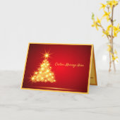 Einfache Elegane Golden Christmas Treff Karte (Gelbe Blume)