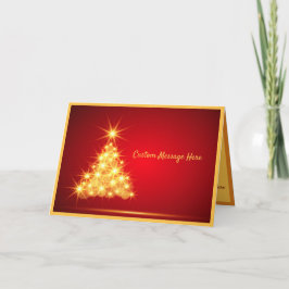 Einfache Elegane Golden Christmas Treff Karte