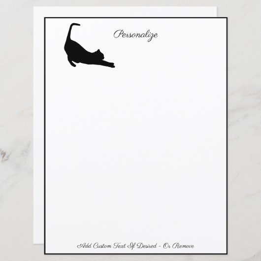 Einfache Elegane Schwarze Katze Wandern (Vorne/Hinten)