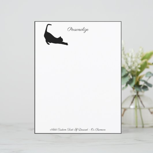 Einfache Elegane Schwarze Katze Wandern (Stehend Vorderseite)