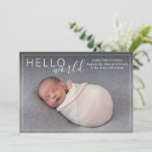 Einfache Elegant 2 Foto Geburtshinweis Feiertagskarte (Stehend Vorderseite)
