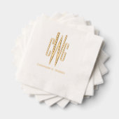 Einfache Elegant 3 Anfangsbuchstaben Monogram #4 N Servietten Mit Folie (Insitu (Gestapelt))