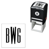 Einfache Elegant 3 Initial Letter Monogram #8BSt Permastempel (Beispiel)