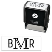 Einfache Elegant 3 Initial Letter Monogram MF #4B Permastempel (Beispiel)