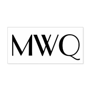 Einfache Elegant 3 Initial Monogram #6S Permastempel