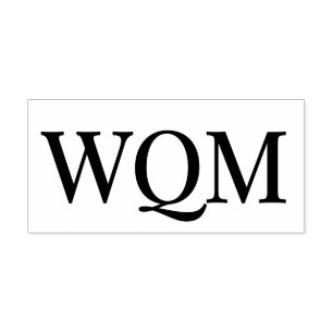 Einfache Elegant 3 Initial Monogram #92 Permastempel