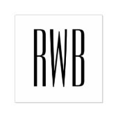 Einfache Elegant 3 Initialbuchstaben Monogram #8D Permastempel (Design)