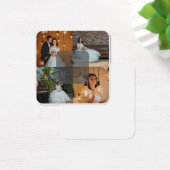 Einfache Elegant 4 Foto Collage Wedding Stationery (Schreibtisch)