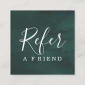 Einfache Elegant Aqua Blue and White Referendum Empfehlungskarte (Vorderseite)