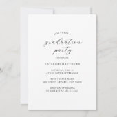 Einfache Elegant Arched Year Graduation Party Einladung (Rückseite)