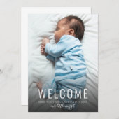 Einfache Elegant Baby Boy Foto Geburtserklärung (Vorne/Hinten)