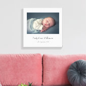 Einfache Elegant Baby Foto Script Name Canvas Prin Leinwanddruck (Insitu (Wohnzimmer))