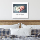 Einfache Elegant Baby Foto Script Name Canvas Prin Leinwanddruck (Insitu (Schlafzimmer))