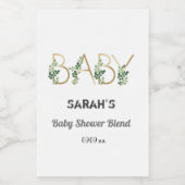 Einfache Elegant Baby Slogan Baby Shower Mini Weinetikett (Einzelnes Label)
