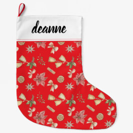 Einfache Elegant Baby's First Christmas Großer Weihnachtsstrumpf