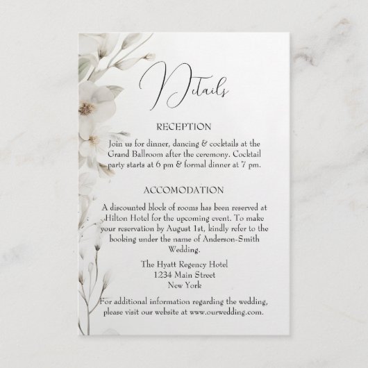 Einfache Elegant Begleitkarte (Vorderseite)