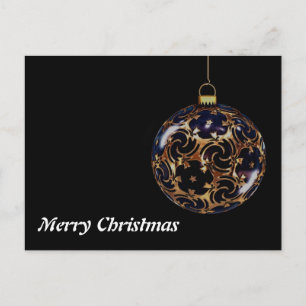 Einfache Elegant Black Gold Ball Frohe Weihnachten