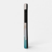 Einfache Elegant Blue Beach Typografy Monogram Nam Case-Mate iPhone Hülle (Hinten/Links)